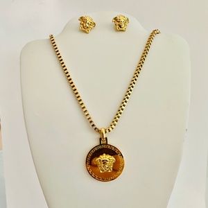 MEDUSA SET - NECKLACE AND EARRING - STAINLESS STEEL - WATERPROOF